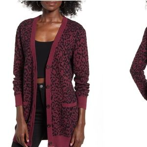 NEW WAYF Reno Intarsia Front Button Cardigan XS